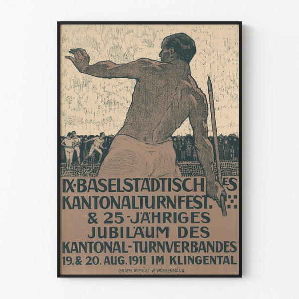 Vintage Poster IX Basler Kantonalturnfest 1911 - Sports Wall Decoration