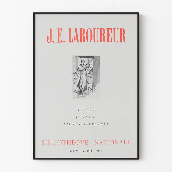 Exhibition poster J.E. Laboureur National Library 1954