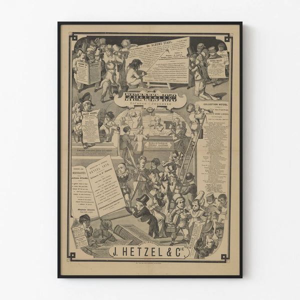 Vintage poster J. Hetzel & Cie 1878 - Childhood and youth