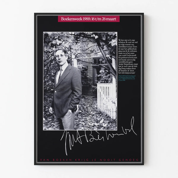 Vintage Poster Boekenweek 1988 with J.M.A. Biesheuvel