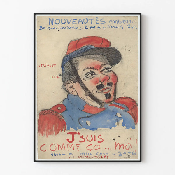 Vintage theater poster J'suis Comme Ça Moi by J. Prevost