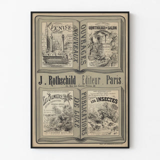 Vintage Advertising Poster Publisher J. Rothschild Paris 13 Rue des Saints Pères