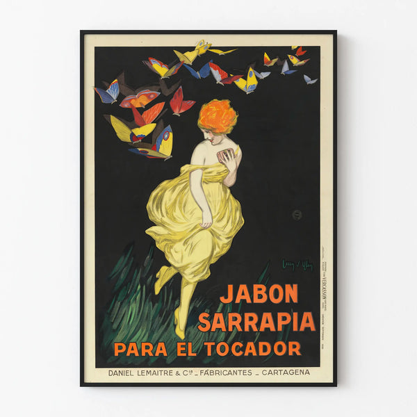 Vintage Jabon Sarrapia advertising poster wall decoration