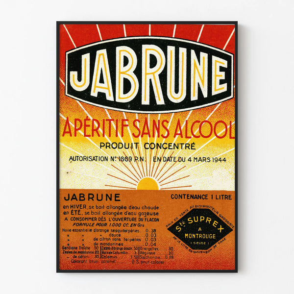 Vintage poster JABRUNE non-alcoholic aperitif