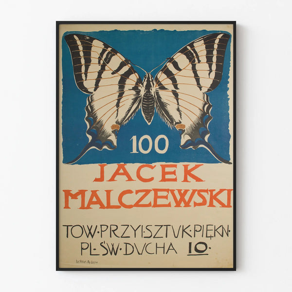 Vintage wall decoration butterfly poster by Jacek Malczewski