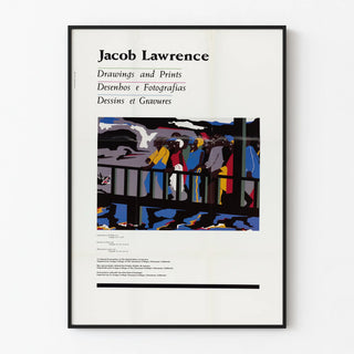 Poster 'Jacob Lawrence - Drawings and Prints' for wall decoration