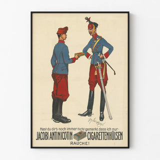 Vintage Jacobi Antinicotin Cigarette Tubes Poster