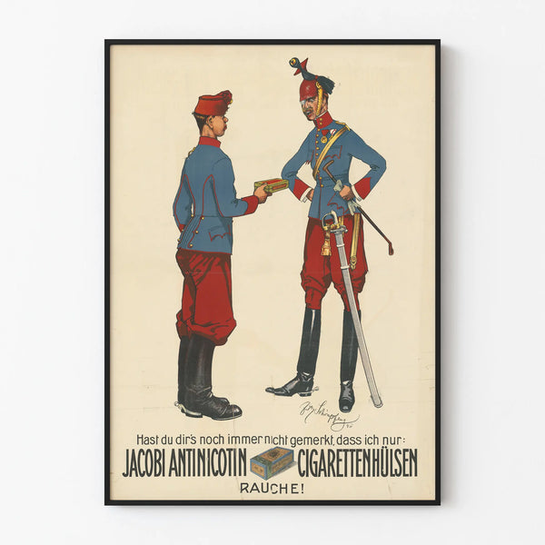 Vintage Jacobi Antinicotin Cigarette Tubes Poster