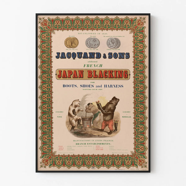 Vintage Jacquand & Sons Poster - Wall Decoration France 19th Century