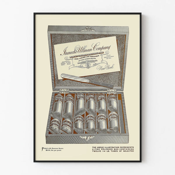 Vintage poster Jaenecke-Ullman Company printing ink tubes