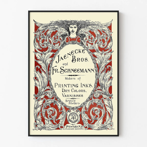 Vintage Decorative Poster Jaenecke Bros & Fr. Schneemann