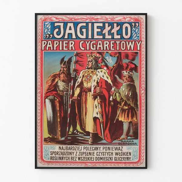 Vintage Decorative Cigarette Paper Poster Jagiello