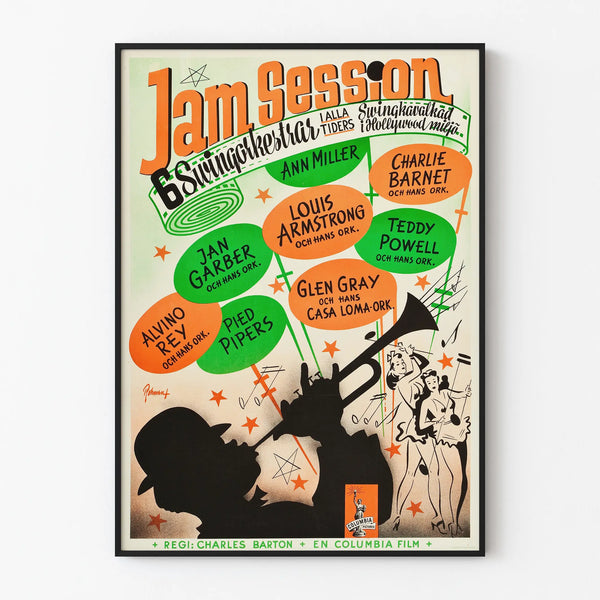 Vintage Poster Jam Session - Retro Musical Wall Decoration