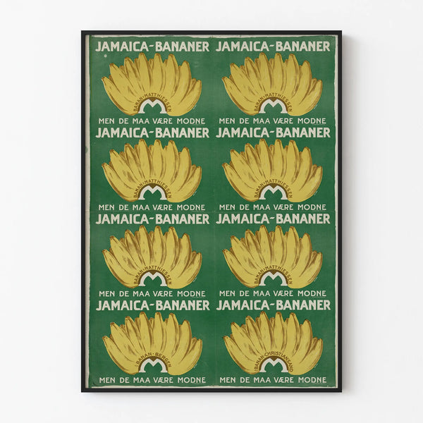Vintage poster of Jamaican bananas wall decoration