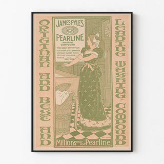 Vintage Advertising Poster for James Pyle's Pearline Washing Compound