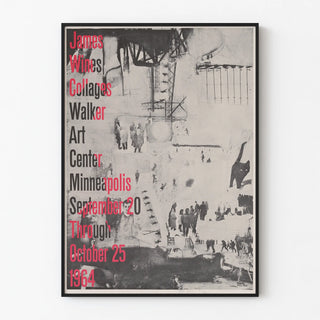 Vintage poster James Wines Collages Walker Art Center 1964