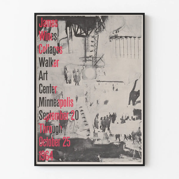 Vintage poster James Wines Collages Walker Art Center 1964