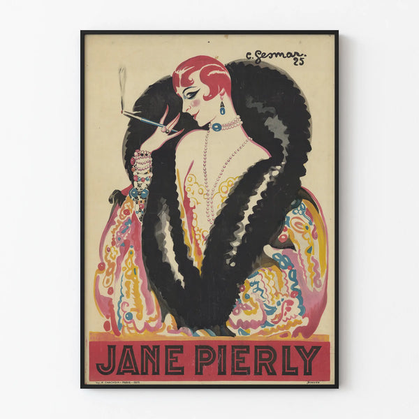 Vintage Poster Jane Pierly 1925 - Art Deco Wall Decoration