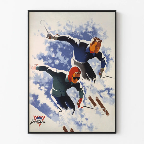 Vintage Ski Poster Jantzen - Sports Wall Decoration