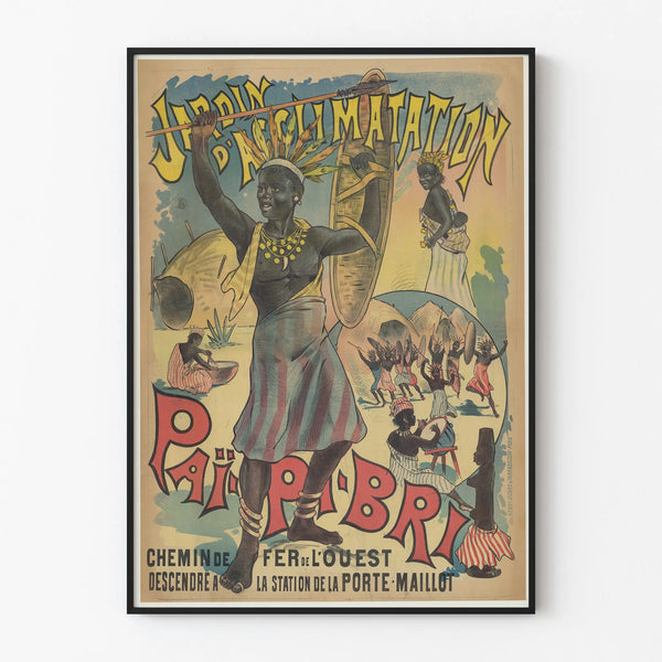 Vintage Poster of Jardin d'Acclimatation Paï Pi Bri - Retro Wall Decoration