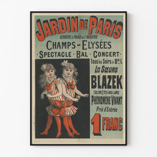 Vintage Poster Garden of Paris Les Sœurs Blazek
