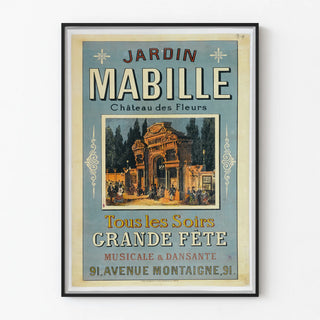 Vintage Poster Jardin Mabille - Château des Fleurs