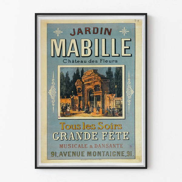 Vintage Poster Jardin Mabille - Château des Fleurs