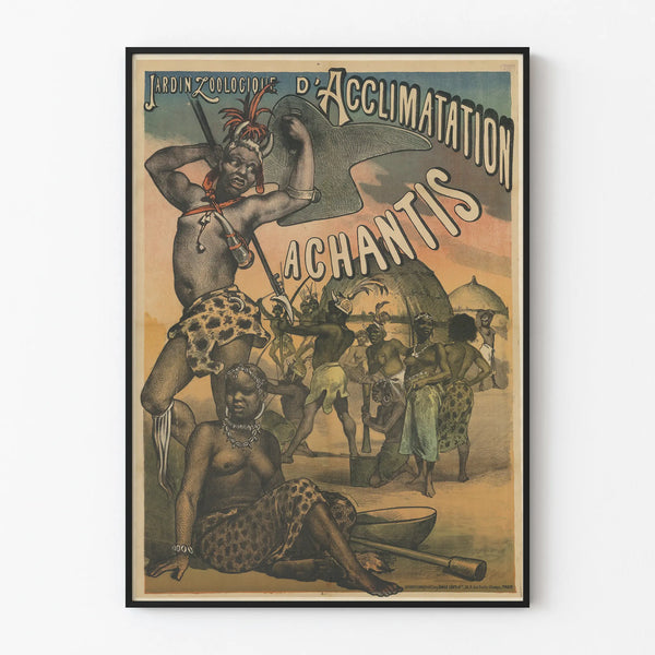 Vintage Poster of the Acclimatization Garden Zoo for Sale