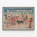 Vintage Poster of the Cinghalese Zoological Garden — framed artwork on a wall