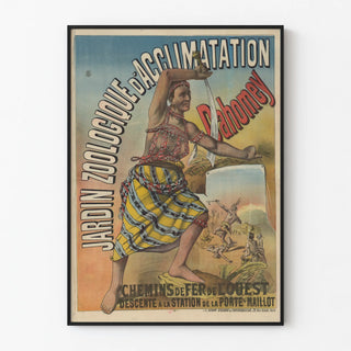 Vintage poster of the Jardin Zoologique d'Acclimatation Dahomey