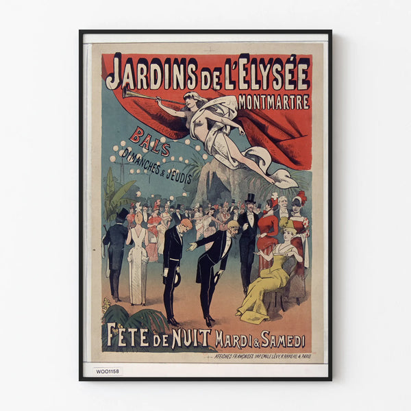 Vintage Poster of the Gardens of the Élysée Montmartre, Dance and Night Festival
