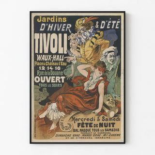 Vintage Poster of Winter and Summer Gardens Tivoli Waux-Hall