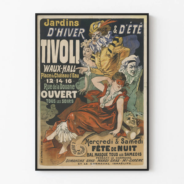 Vintage Poster of Winter and Summer Gardens Tivoli Waux-Hall