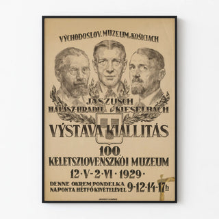 Vintage Poster of the 1929 Museum Exhibition in Košice