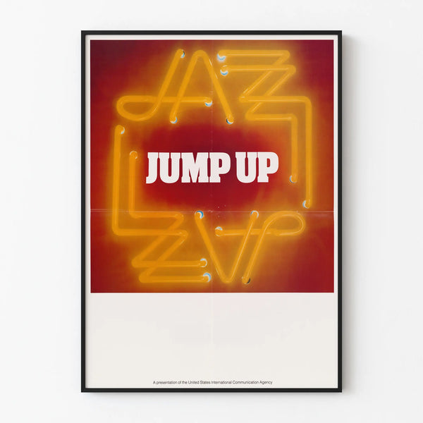 Vintage Neon Jazz Jump Up Wall Poster