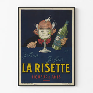 Vintage Poster La Risette Anise Liqueur