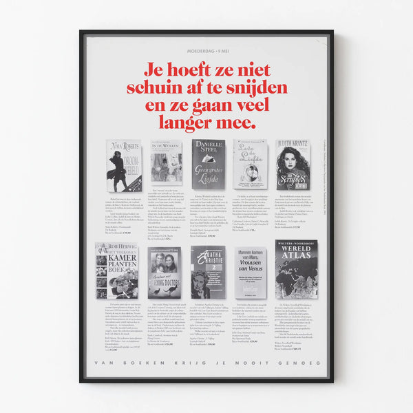 Dutch vintage poster for Mother's Day - Literary wall decoration