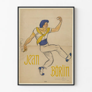 Vintage poster of Jean Börlin, dancer in sailor costume