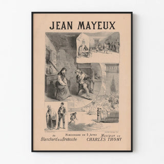 Vintage mime poster Jean Mayeux by Blanchard and Charles Thony