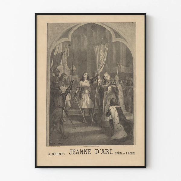 Retro poster of Joan of Arc at the Opera in 4 acts by A. Mermet