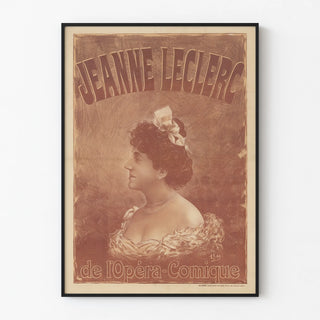 Vintage Poster of Jeanne Leclerc at the Opéra-Comique