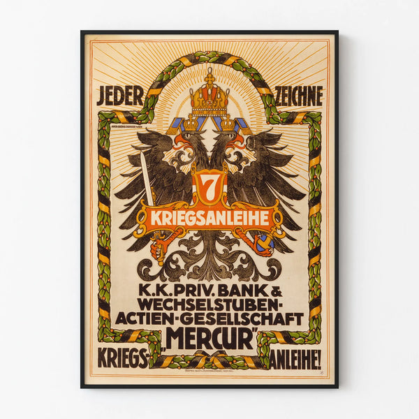 Vintage war loan poster for the 7th Emprunt - historic wall decoration