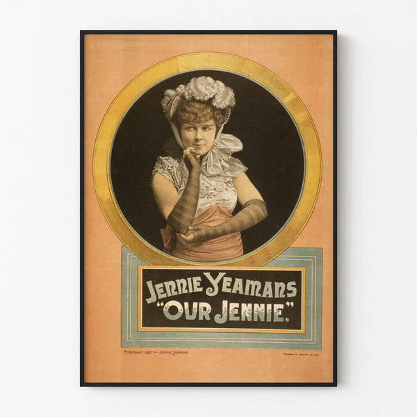 Vintage poster of Jennie Yeamans Our Jennie for wall decoration