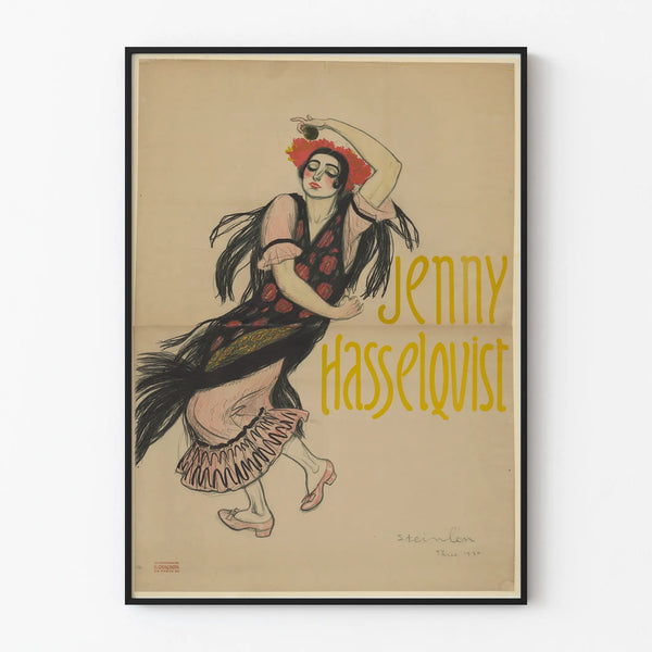 Vintage Poster of Flamenco Dancer Jenny Hasselquist