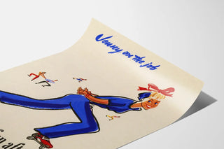 Vintage Poster Jenny on the Job on Roller Skates