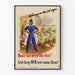 Vintage poster promoting toilet cleanliness