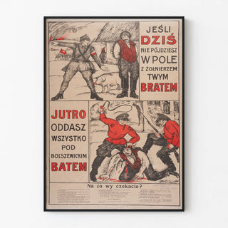 Polish Military Propaganda Poster – Visual Patriotic Message