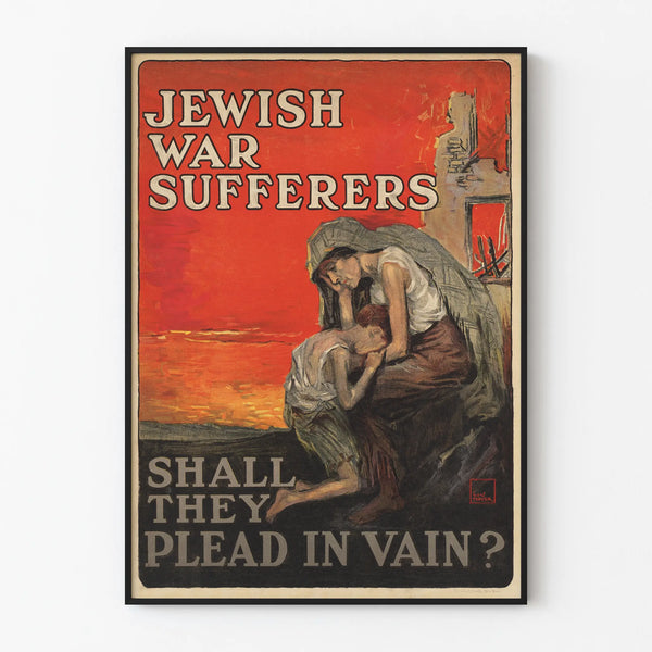 Vintage Jewish War Sufferers Poster for Walls