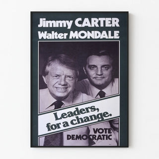 Vintage Political Poster Jimmy Carter and Walter Mondale