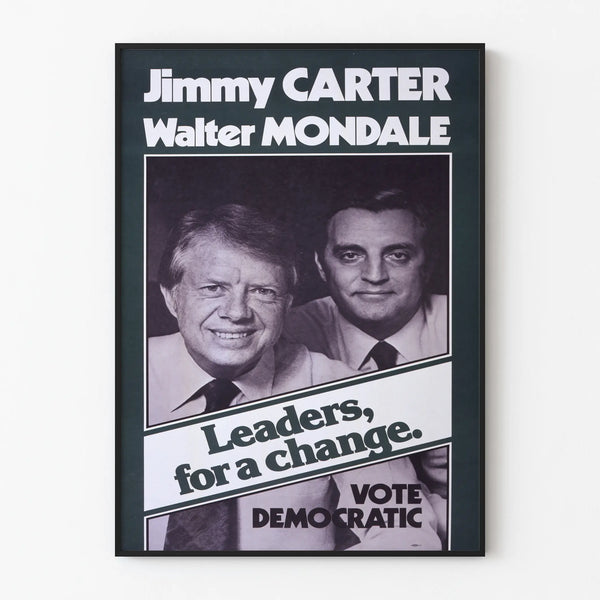 Vintage Political Poster Jimmy Carter and Walter Mondale